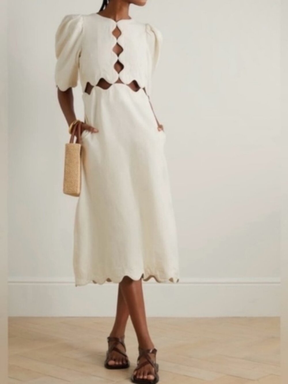 NWT Sea New York Leona Scalloped Cut-Out Dress Size 4